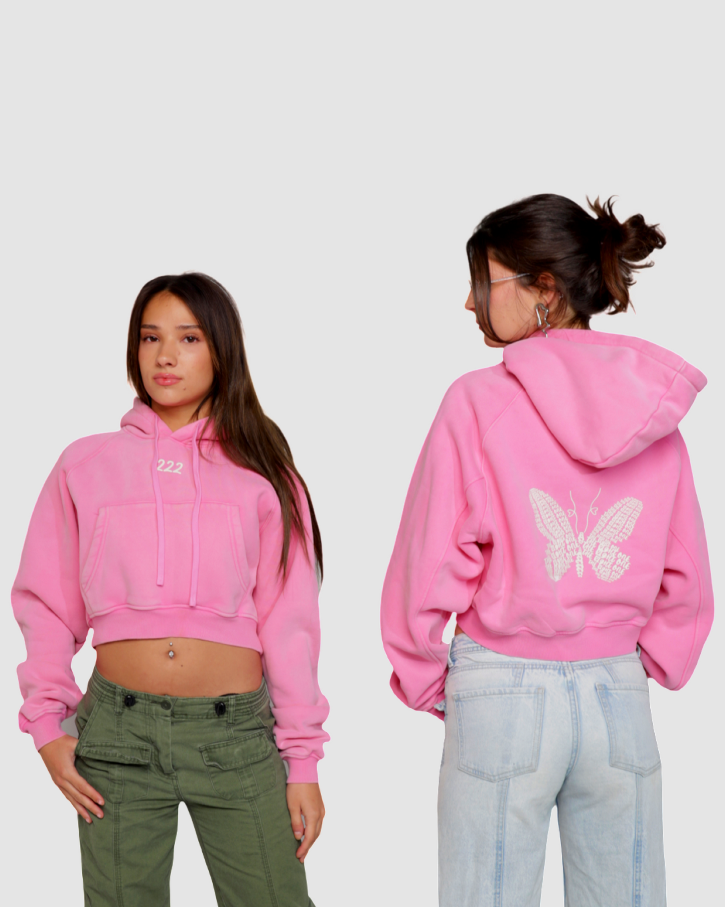 222 Fly Cropped Hoodie